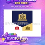 Free Golden Globe Cross Free Fiery Bible Christian Free SVG - Instant Download