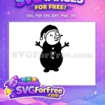 Free Happy Snowman Free Santa Hat Carrot Christmas Decor Free SVG - Instant Download