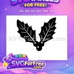 Free Pointed Holly Leaves Free Three Berries Christmas Decoration Free SVG - Instant Download