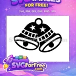 Free Christmas Bells Free Star Pattern Holiday Decoration Free SVG - Instant Download