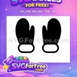 Free Black Mittens Free Snowy Warmth Christmas Decor Free SVG - Instant Download