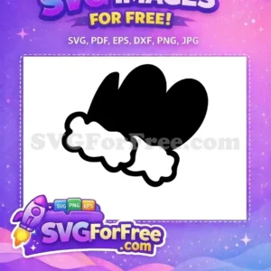 Cozy Mittens Free SVG Design – Your Free Winter Craft Icon! A free design featuring two stylized black mittens with fluffy white cuffs, ideal for winter-themed projects. Get this free SVG today!