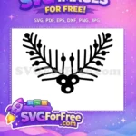 Free Black Antlers Free Holiday Berries Christmas Decor Free SVG - Instant Download