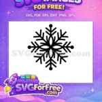 Free Black Snowflake Free Winter Element Christmas Decoration Free SVG - Instant Download