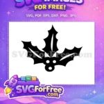 Free Holly Leaves Free Red Berries Christmas Decor Free SVG - Instant Download