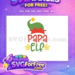 Free Papa Elf Free Green Red Christmas Free SVG - Instant Download