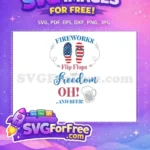 Free Patriotic Flip Flops Free Fireworks Beer 4th July Free SVG - Instant Download