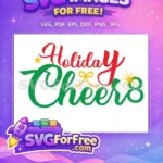 Free Red Star Free Green Cheers Bow Christmas Free SVG - Instant Download