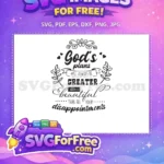 Free God's Plans Scripture Free Elegant Swirls Hearts Christmas Quote Free SVG - Instant Download