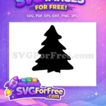 Free Christmas Tree Free Holiday Silhouette Design Winter Celebration Free SVG - Instant Download