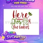 Free Red Green Cookie Quote Free Happy Gingerbread Christmas Design Free SVG - Instant Download