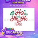 Free Red Quote Free Green Sleigh Christmas Design Free SVG - Instant Download