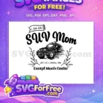 Free Black SUV Vehicle Free Cool Mom Driving Christmas Designs Quotes Free SVG - Instant Download