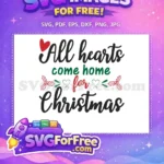 Free Heartwarming Christmas Quote Free Holly Berries Arrows Festive Free SVG - Instant Download