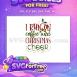 Free Red Green Holly Free Coffee Hearts Christmas Free SVG - Instant Download