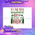 Free Wonderful Beer Free Christmas Bottles Funny Quote Free SVG - Instant Download