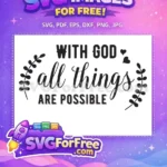 Free Christian Free Foliage Hearts Christmas Quote Free SVG - Instant Download