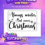 Free Black Script Christmas Quote Free Hanging Snowflakes Narnia Free SVG - Instant Download