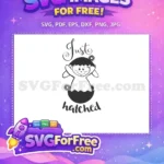 Free Happy Bunny Free Cracked Eggshell Christmas Quote Design Free SVG - Instant Download