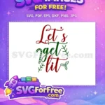 Free Festive Red Green Quote Free Holly Candy Cane Christmas Free SVG - Instant Download