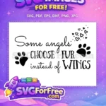 Free Pet Angels Free Paw Prints Christmas Quotes Free SVG - Instant Download