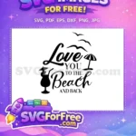 Free Beach Cocktail Umbrella Free Ocean Birds Summer Love Quote Free SVG - Instant Download