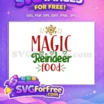 Free Red Magic Snowflake Free Green Reindeer Food Christmas Free SVG - Instant Download