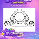 Free Ornate Swirl Free Frame Christmas Designs Quotes Free SVG - Instant Download