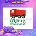 Free Red Truck Free Green Christmas Tree Christmas Free SVG - Instant Download