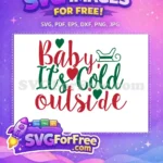 Free Red Green Script Free Sleigh Heart Christmas Quote Free SVG - Instant Download