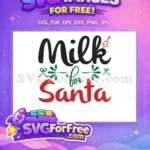Free Milk Hat Free Green For Santa Christmas Free SVG - Instant Download