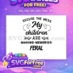 Free Feral Free Messy Christmas Designs Quotes Free SVG - Instant Download