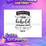 Free Inspirational Verse Free Elegant Black Design Psalm 119 Free SVG - Instant Download