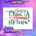 Free Red Green Script Free Festive Snowflakes Christmas Quote Free SVG - Instant Download