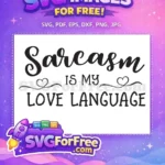 Free Sarcasm Quote Free Black Hearts Christmas Designs Free SVG - Instant Download