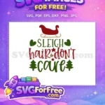 Free Red Sleigh Green Hearts Free Festive Trees Christmas Designs Quotes Free SVG - Instant Download