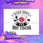 Free Sleigh Free Red Cocoa Christmas Designs Quotes Free SVG - Instant Download