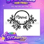 Free Spring Script Free Floral Frame Nature Free SVG - Instant Download