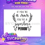 Free Black Script Free Hearts Leaves Mom Quote Free SVG - Instant Download