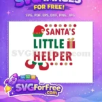 Free Red Elf Free Gold Gift Christmas Quote Free SVG - Instant Download