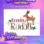 Free Rudolph Red Nose Scarf Free Christmas Quotes Team Rudolph Free SVG - Instant Download