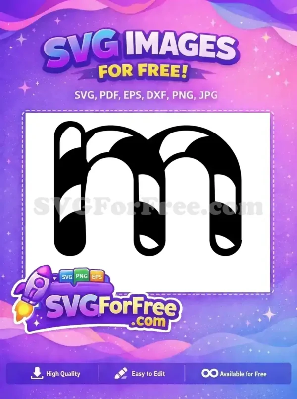 A free black and white striped candy cane design in an elegant and simple style perfect for holiday use.