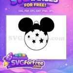 Free Mickey Christmas Ornament Free Star Silhouette Design Disney Free SVG - Instant Download