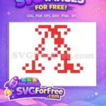 Free Red Pixel Mushroom Free Christmas Gaming Super Mario Free SVG - Instant Download