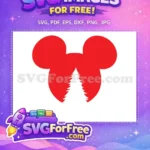 Free Red Mickey Ears Free White Christmas Tree Disney Christmas Free SVG - Instant Download
