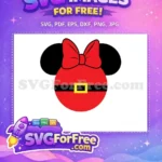 Free Minnie Red Bow Free Santa Costume Belt Christmas Character Free SVG - Instant Download