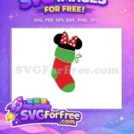 Free Minnie Red Bow Free Christmas Stocking Disney Free SVG - Instant Download