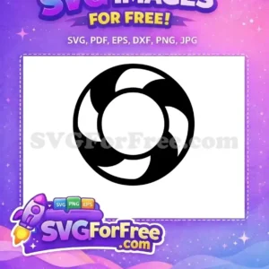 A free abstract black and white circular design featuring a festive, Christmas-inspired pattern.