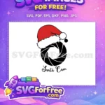 Free Red Santa Hat Free Camera Lens Christmas Santa Cam Free SVG - Instant Download