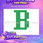 Free Green Block Letter B Free Festive Holiday Design Christmas Free SVG - Instant Download